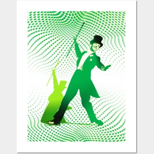 Astaire, Top Hat White Tie And Tails – Green Posters and Art